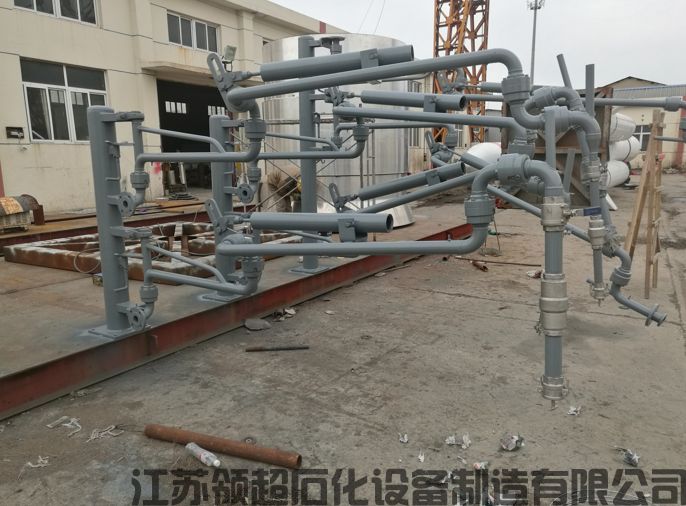 內(nèi)蒙古烏?？蛻舳ㄖ撇少?gòu)的一批AL2543型汽車(chē)底部裝卸鶴管已通過(guò)物流發(fā)往使用現(xiàn)場(chǎng)(1)